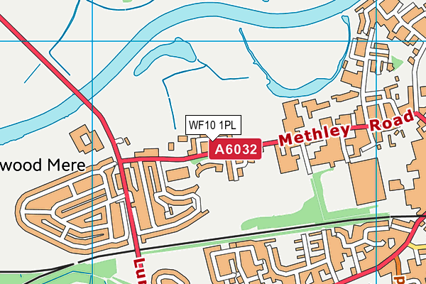 Methley Road Recreation Ground (Site 2) map (WF10 1PL) - OS VectorMap District (Ordnance Survey)