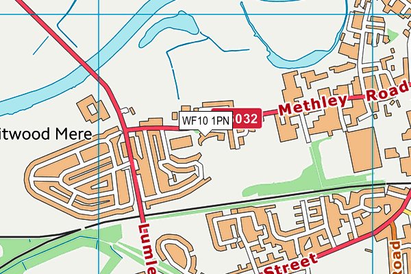 Castleford Three Lane Ends Academy map (WF10 1PN) - OS VectorMap District (Ordnance Survey)