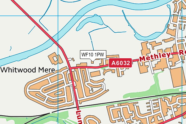 WF10 1PW map - OS VectorMap District (Ordnance Survey)