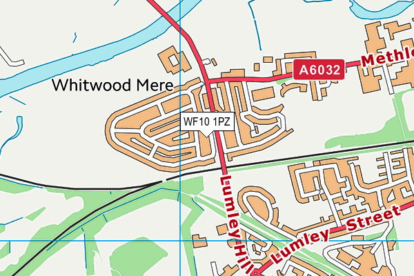 WF10 1PZ map - OS VectorMap District (Ordnance Survey)