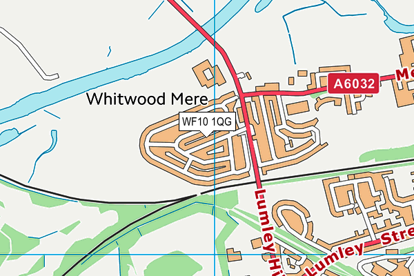 WF10 1QG map - OS VectorMap District (Ordnance Survey)