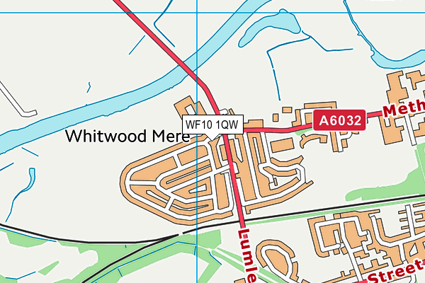 WF10 1QW map - OS VectorMap District (Ordnance Survey)