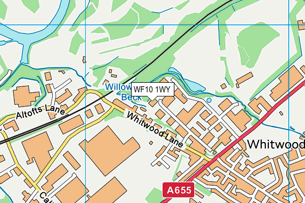WF10 1WY map - OS VectorMap District (Ordnance Survey)