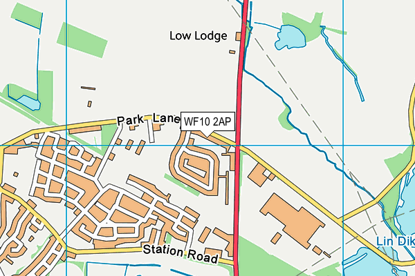 WF10 2AP map - OS VectorMap District (Ordnance Survey)