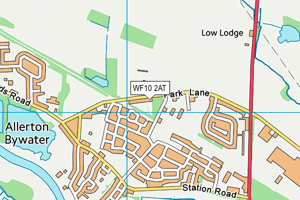 WF10 2AT map - OS VectorMap District (Ordnance Survey)