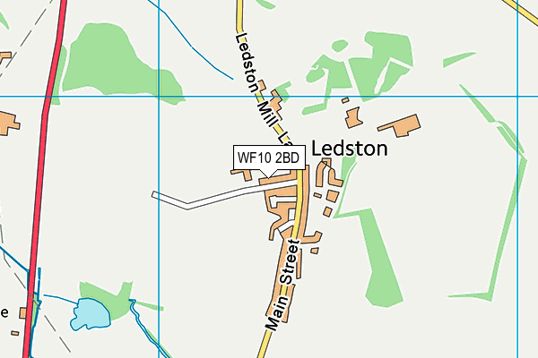 Lady Elizabeth Hastings C Of E Primary School (Ledston) map (WF10 2BD) - OS VectorMap District (Ordnance Survey)