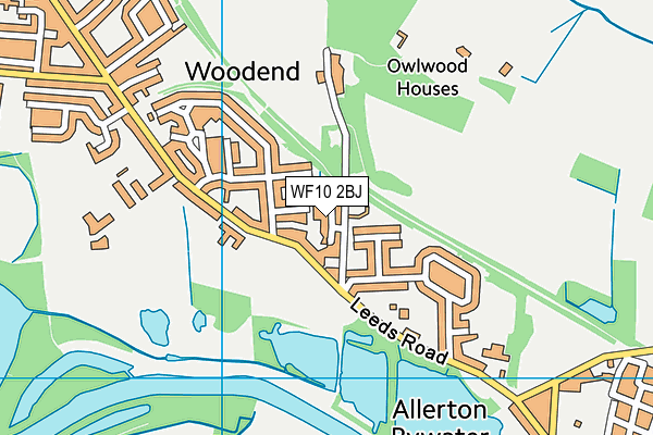 WF10 2BJ map - OS VectorMap District (Ordnance Survey)