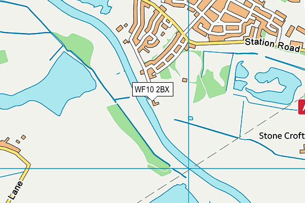 WF10 2BX map - OS VectorMap District (Ordnance Survey)