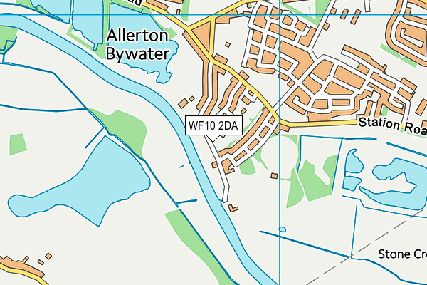 WF10 2DA map - OS VectorMap District (Ordnance Survey)