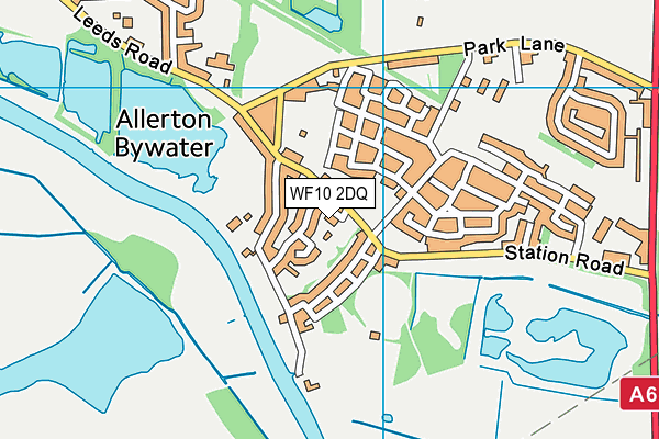 WF10 2DQ map - OS VectorMap District (Ordnance Survey)