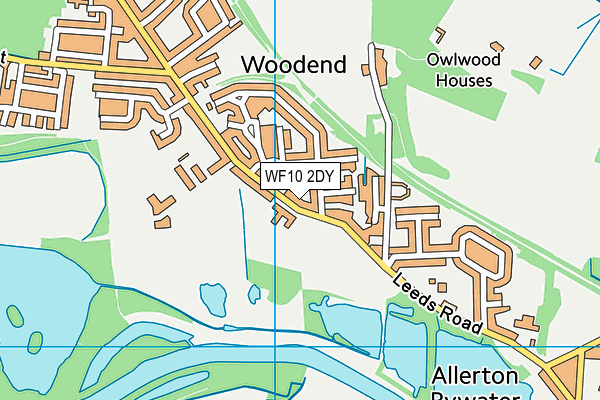 WF10 2DY map - OS VectorMap District (Ordnance Survey)