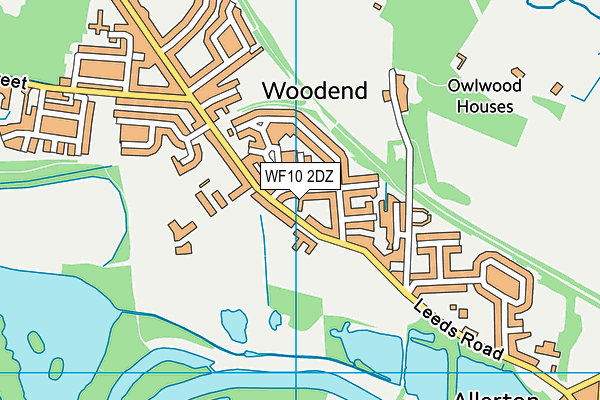 WF10 2DZ map - OS VectorMap District (Ordnance Survey)