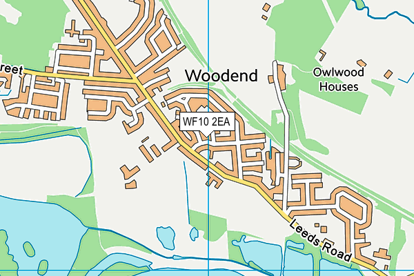 WF10 2EA map - OS VectorMap District (Ordnance Survey)