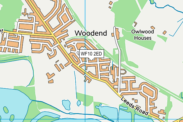 WF10 2ED map - OS VectorMap District (Ordnance Survey)