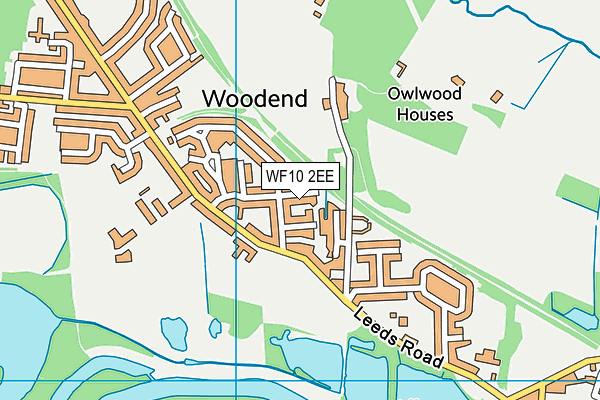 WF10 2EE map - OS VectorMap District (Ordnance Survey)