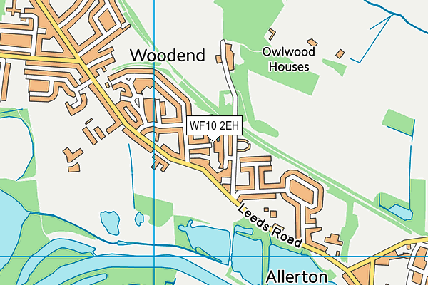 WF10 2EH map - OS VectorMap District (Ordnance Survey)