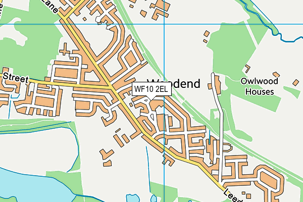 WF10 2EL map - OS VectorMap District (Ordnance Survey)