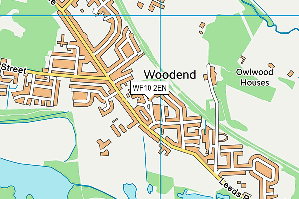 WF10 2EN map - OS VectorMap District (Ordnance Survey)