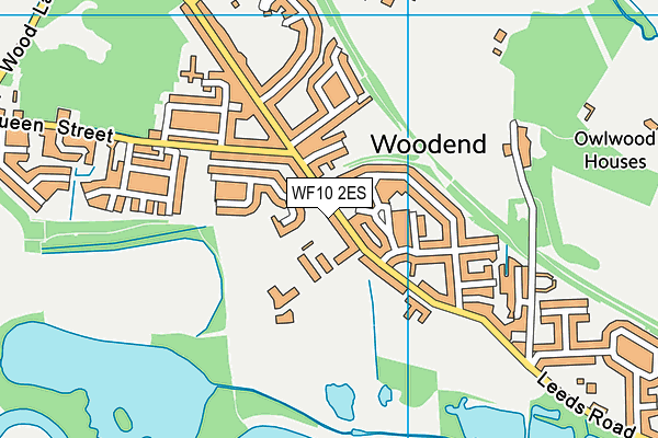 WF10 2ES map - OS VectorMap District (Ordnance Survey)