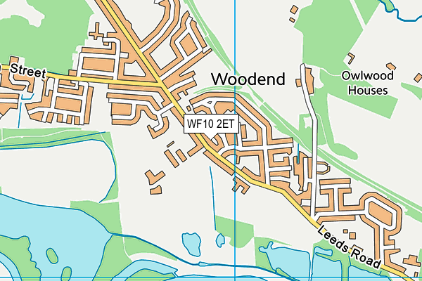 WF10 2ET map - OS VectorMap District (Ordnance Survey)