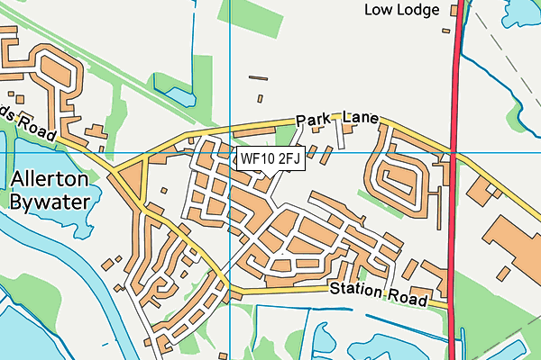 WF10 2FJ map - OS VectorMap District (Ordnance Survey)