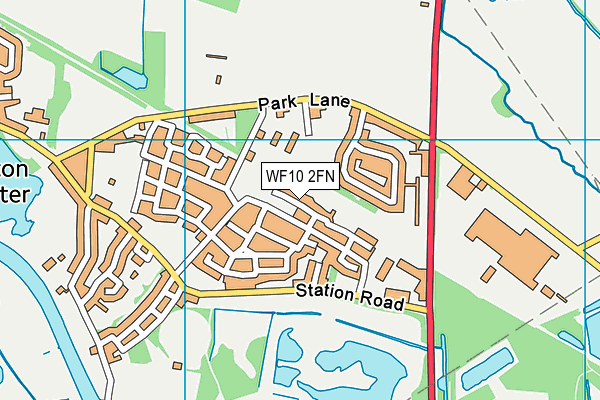WF10 2FN map - OS VectorMap District (Ordnance Survey)