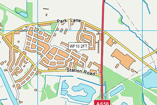 WF10 2FT map - OS VectorMap District (Ordnance Survey)