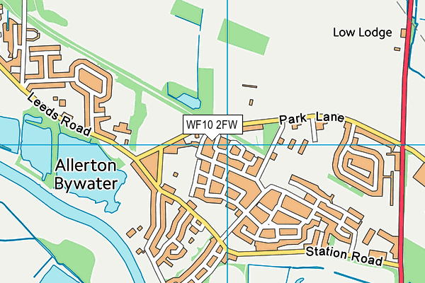 WF10 2FW map - OS VectorMap District (Ordnance Survey)