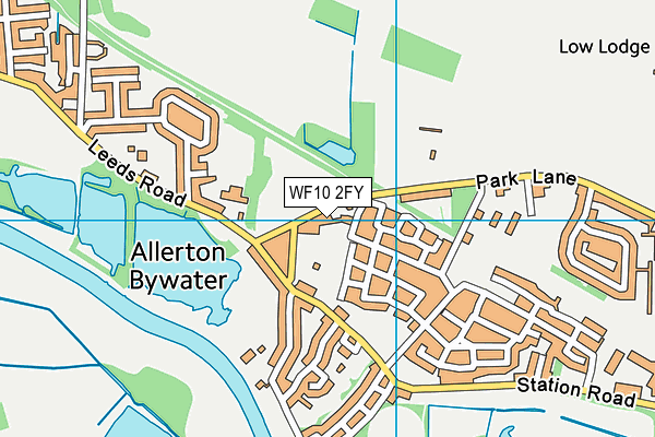 WF10 2FY map - OS VectorMap District (Ordnance Survey)