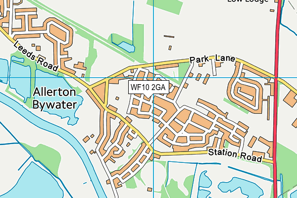 WF10 2GA map - OS VectorMap District (Ordnance Survey)