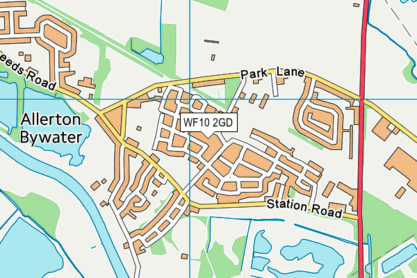 WF10 2GD map - OS VectorMap District (Ordnance Survey)