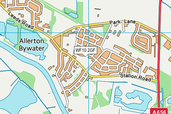 WF10 2GF map - OS VectorMap District (Ordnance Survey)