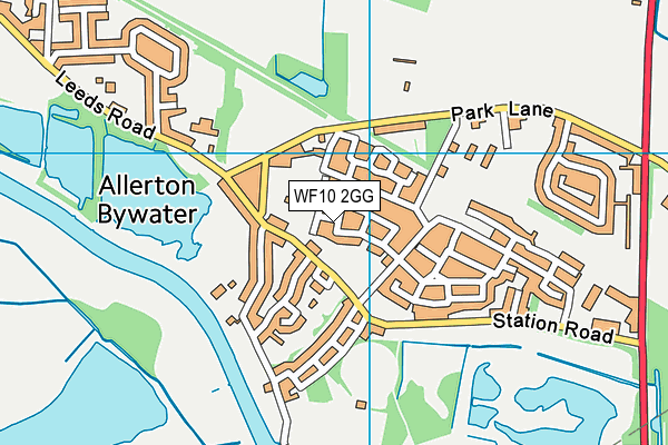 WF10 2GG map - OS VectorMap District (Ordnance Survey)
