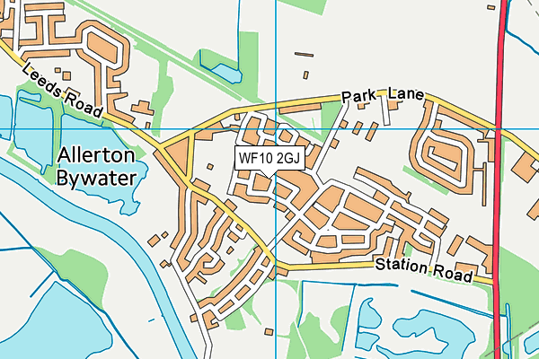 WF10 2GJ map - OS VectorMap District (Ordnance Survey)