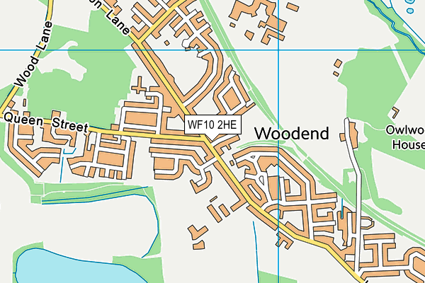WF10 2HE map - OS VectorMap District (Ordnance Survey)
