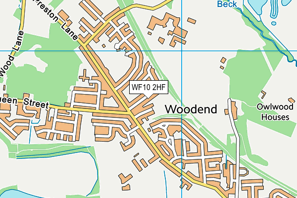 WF10 2HF map - OS VectorMap District (Ordnance Survey)