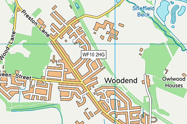 WF10 2HG map - OS VectorMap District (Ordnance Survey)