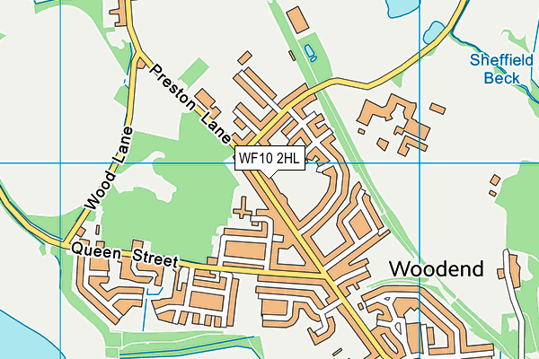 WF10 2HL map - OS VectorMap District (Ordnance Survey)