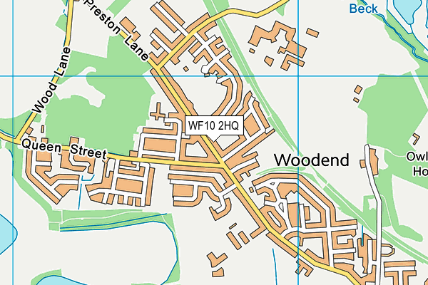 WF10 2HQ map - OS VectorMap District (Ordnance Survey)