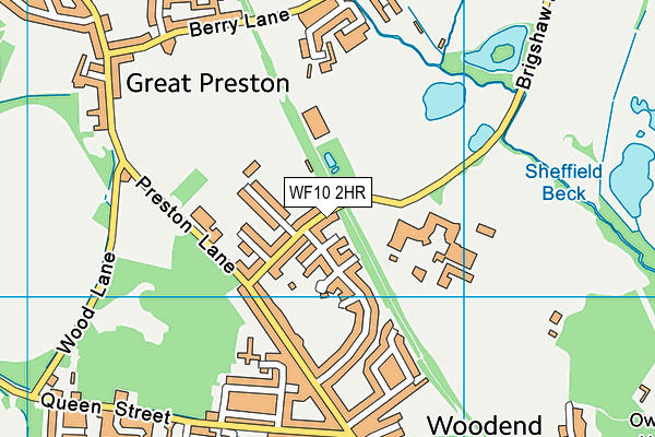 Brigshaw High School map (WF10 2HR) - OS VectorMap District (Ordnance Survey)