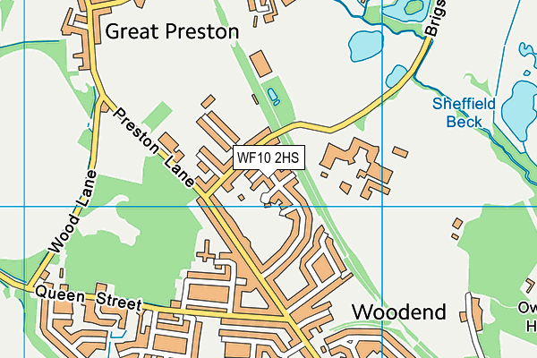 WF10 2HS map - OS VectorMap District (Ordnance Survey)