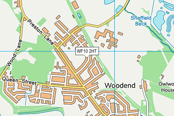 WF10 2HT map - OS VectorMap District (Ordnance Survey)