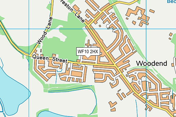 WF10 2HX map - OS VectorMap District (Ordnance Survey)