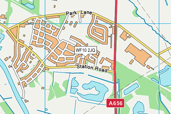 WF10 2JQ map - OS VectorMap District (Ordnance Survey)