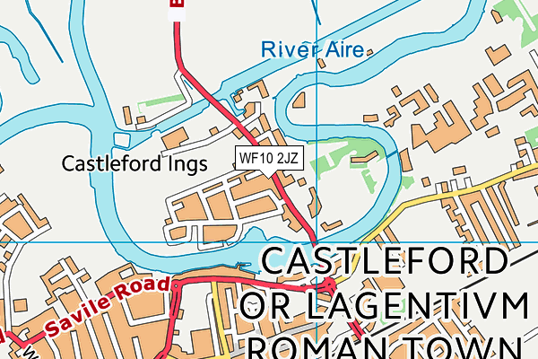 Map of RIVERSIDE CAR SALES (CASTLEFORD) LIMITED at district scale