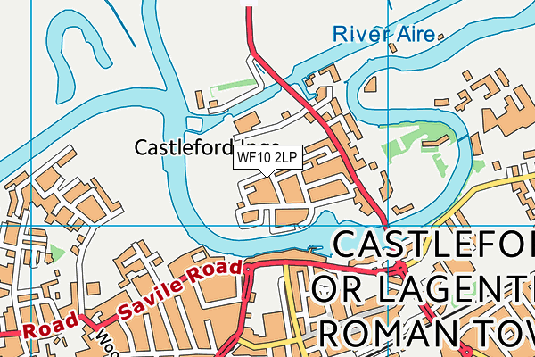 Castleford Lock Lane Arlfc map (WF10 2LP) - OS VectorMap District (Ordnance Survey)