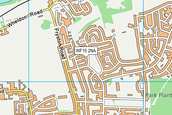 WF10 2NA map - OS VectorMap District (Ordnance Survey)