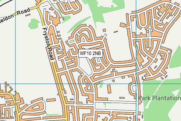 WF10 2NB map - OS VectorMap District (Ordnance Survey)