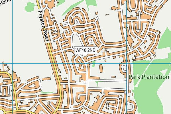 WF10 2ND map - OS VectorMap District (Ordnance Survey)