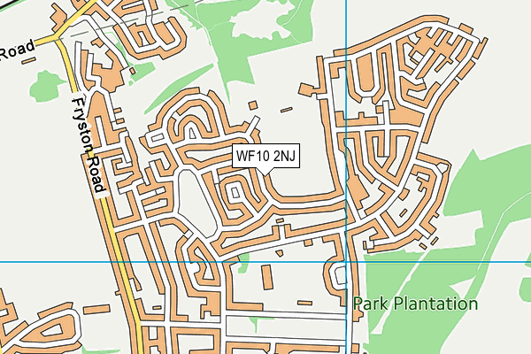 WF10 2NJ map - OS VectorMap District (Ordnance Survey)